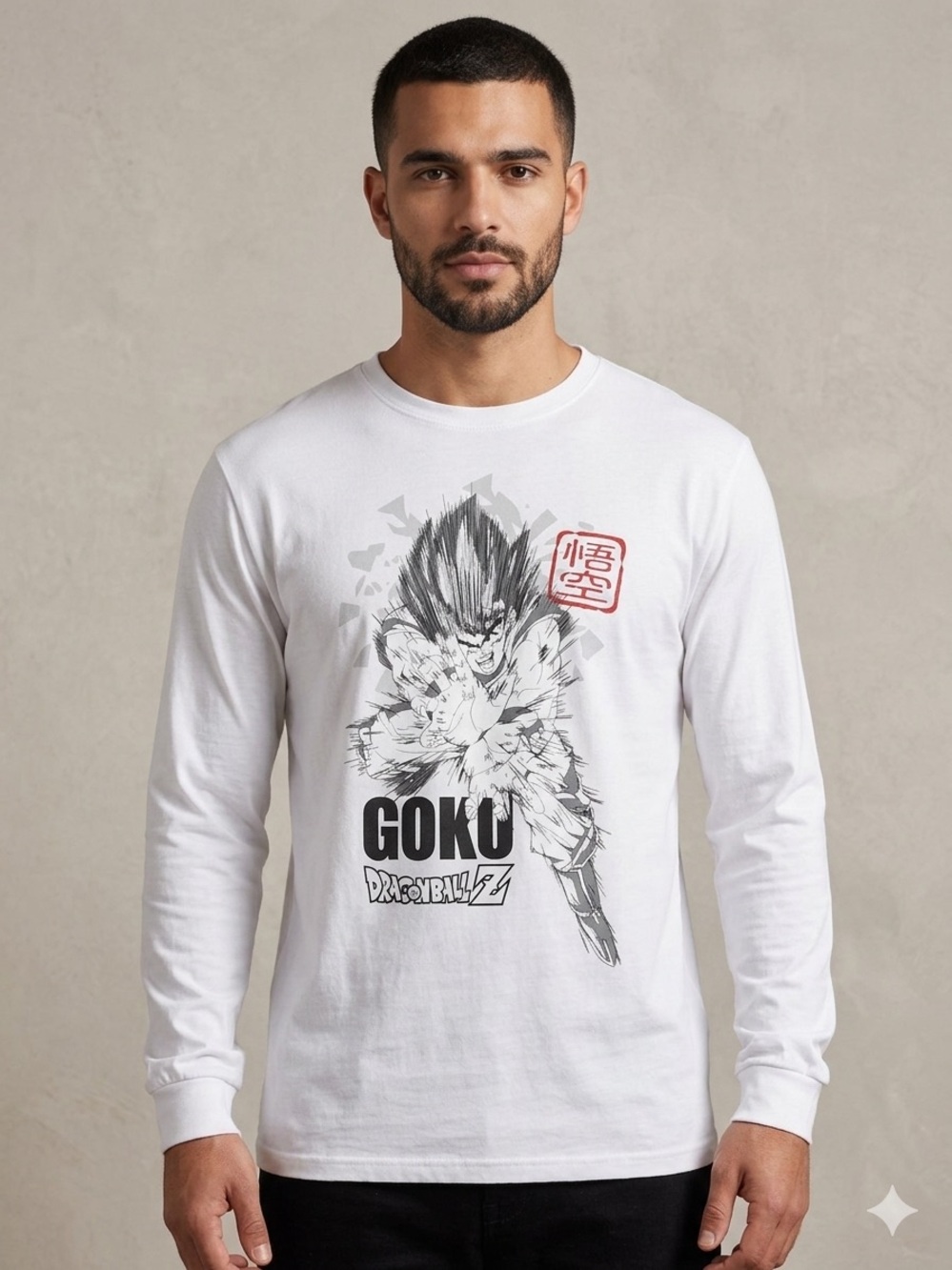 Goku Graphic Long-Sleeve Tee - White